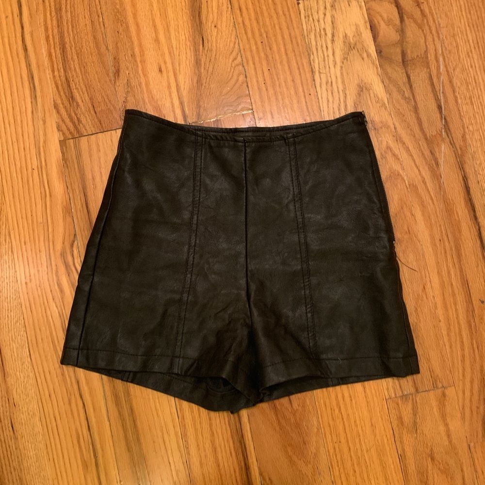 Brandy Melville Faux Leather Shorts